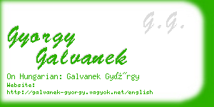 gyorgy galvanek business card